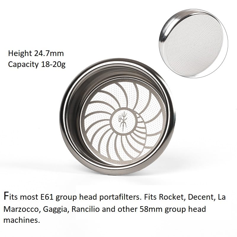 Amazon.co.jp: 58mm エスプレッソフィルターバスケット、底穴Ø 0.2mm x