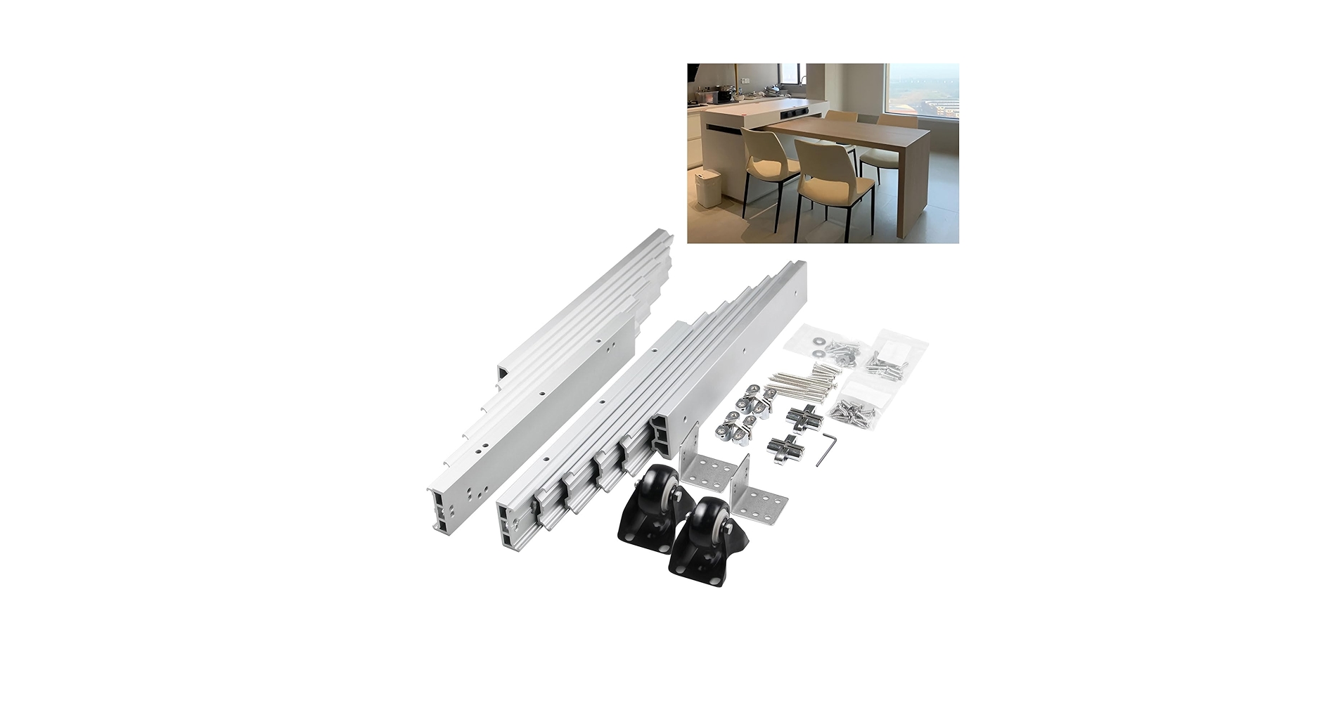 AIZYR Full Extension Table Slide Aluminum Drawer Slides