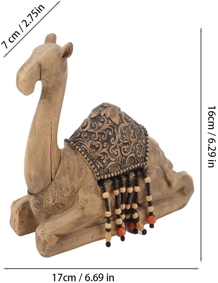 Camel Statue Resin 6.7 x 6.3in Room Decor Retro Style Home Decor Desk Decor for Living Room Bedroom