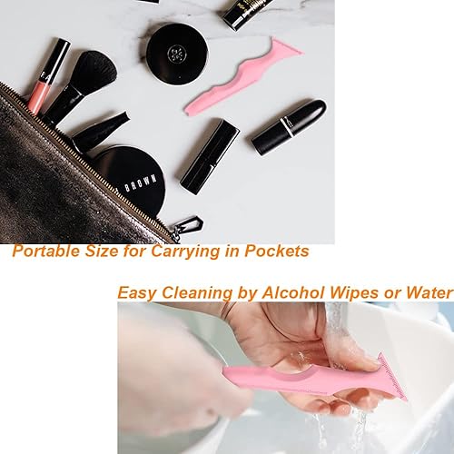 Miniatura 5 de Plantillas delineadoras de ojos de silicona 5 en 1, reutilizables, limpias, para ojos, herramientas de maquillaje como protector de pestañas,