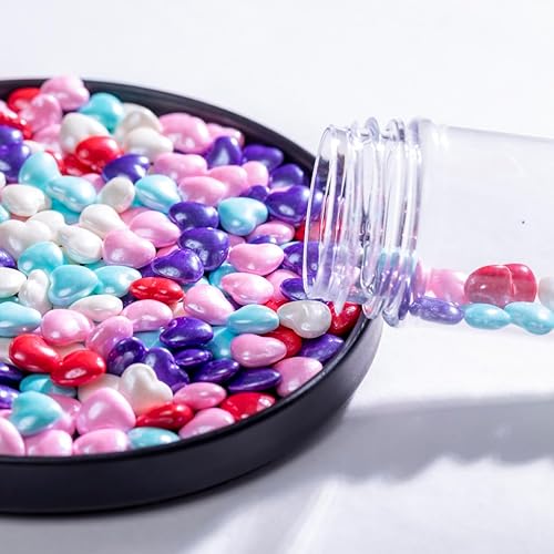 Miniatura 3 de Gránulos de corazón arcoíris de San Valentín, chispas para pasteles, chispas de galletas, perlas de azúcar, perlas de caramelo comestibles para