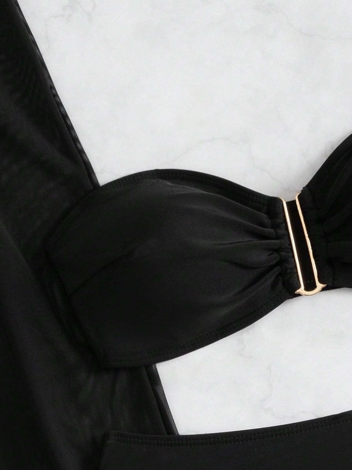 Wocrolse Women's High Waisted Bandeau Bikini Set with Cover Up Pants 3 Piece Swimwear for Summer Beach