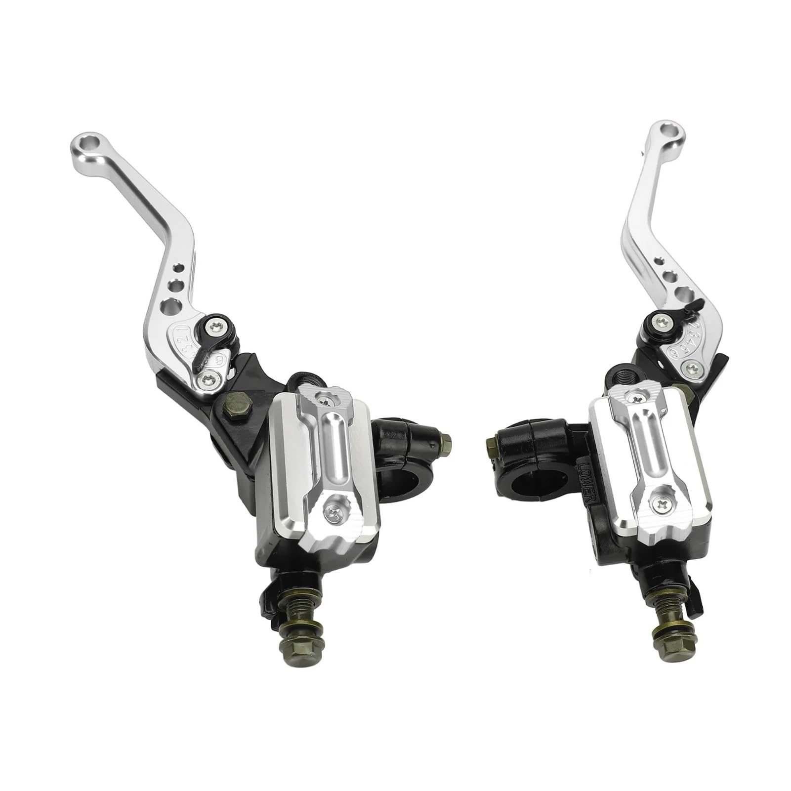 Vghkdfcfh One Color Motorcycle Clutch Lever Motorcycle Hydraulic Brake Clutch Levers Kit Aluminum Alloy Lever Handle Universal For 22Mm Handlebar Silver
