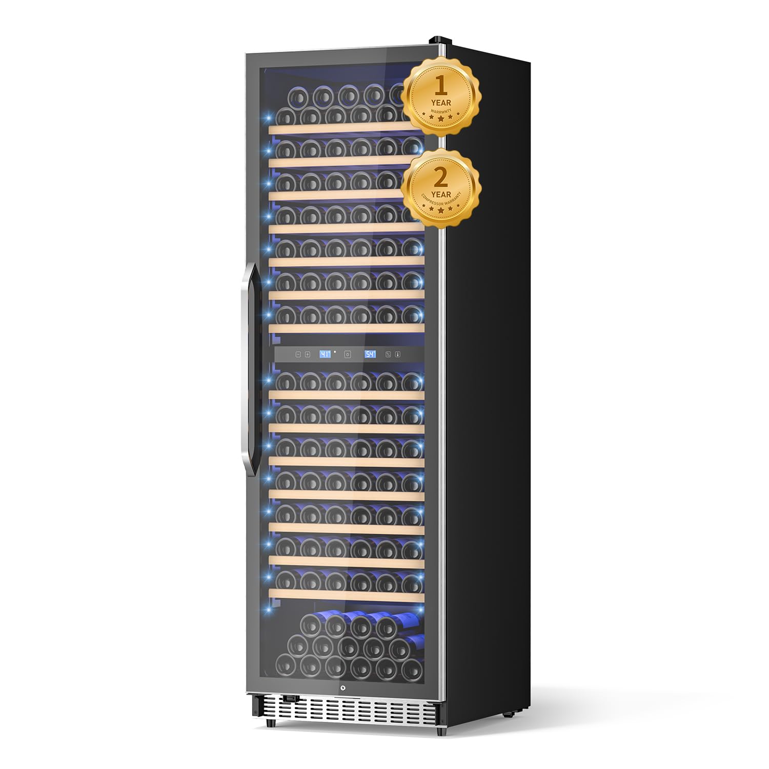 EORICE 176 Bottle Dual Zone Wine Fridge