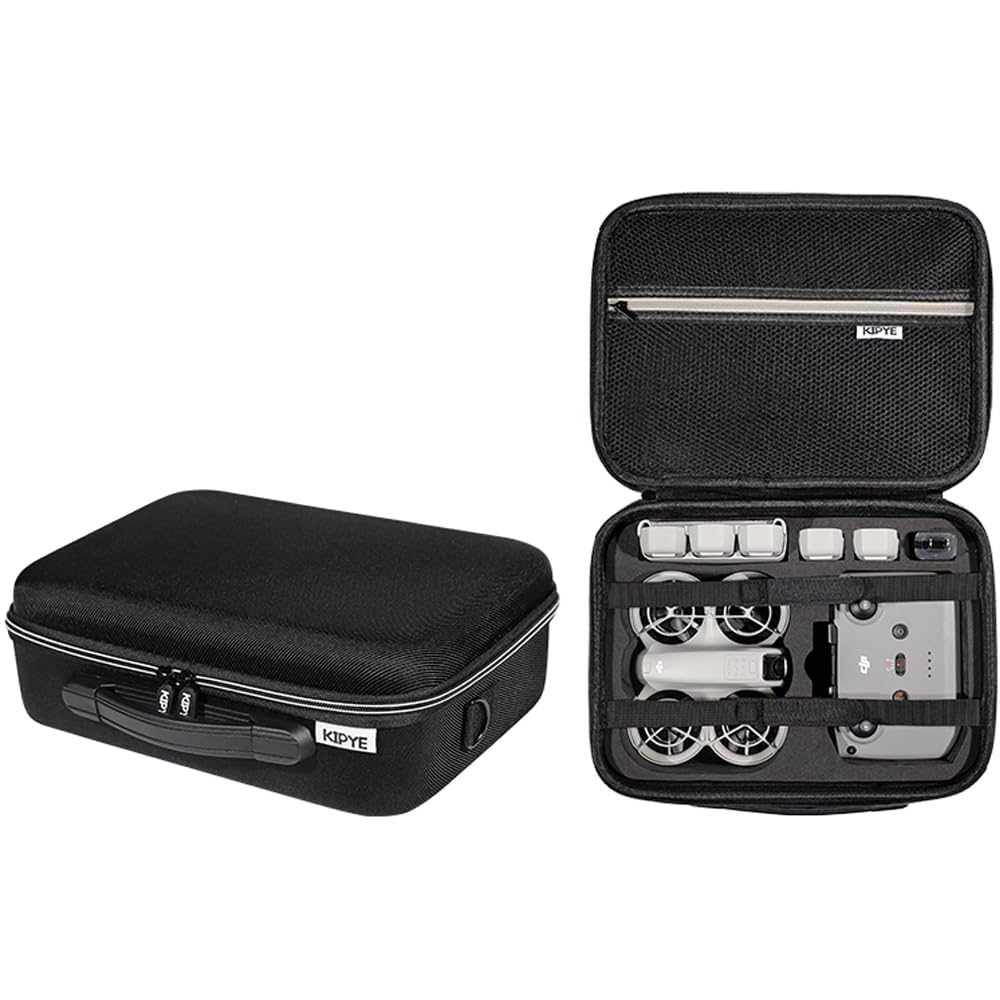 Twardy futerał do DJI Neo Drone Organizer podróżny Torba crossbody z paskiem na ramię do DJI Neo Fly Więcej akcesoriów Combo RC-N3 Pilot zdalnego sterowania, akumulator Neo, Hub ładowania