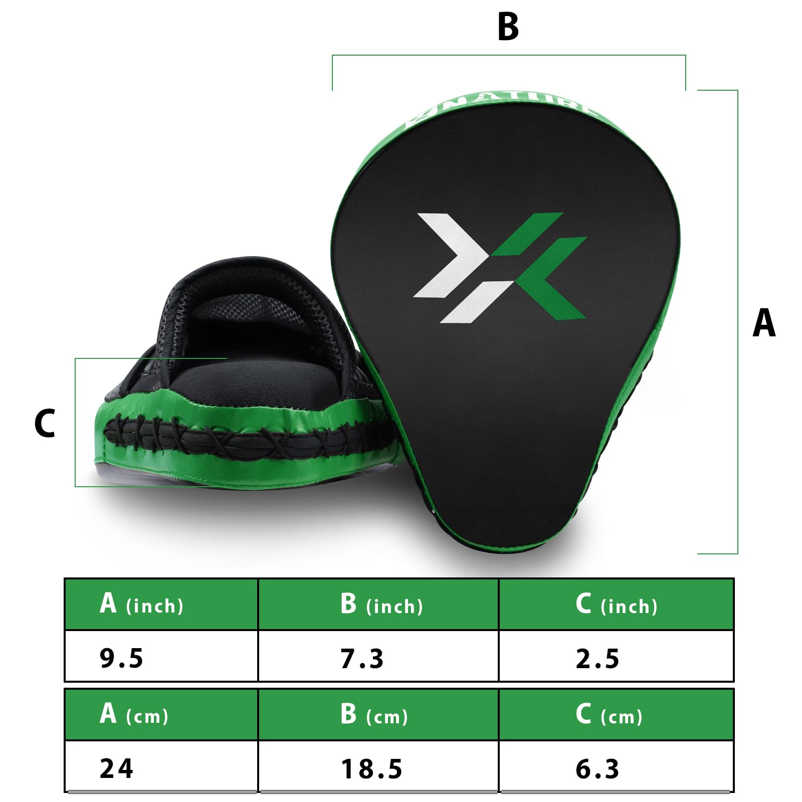 Pratzen Boxen mit hochwertiger Polsterung - 1 Paar Kickboxen Boxpratzen für optimale Schlagdämpfung,Trainerpratzen Boxing Pad für Männer Frauen
