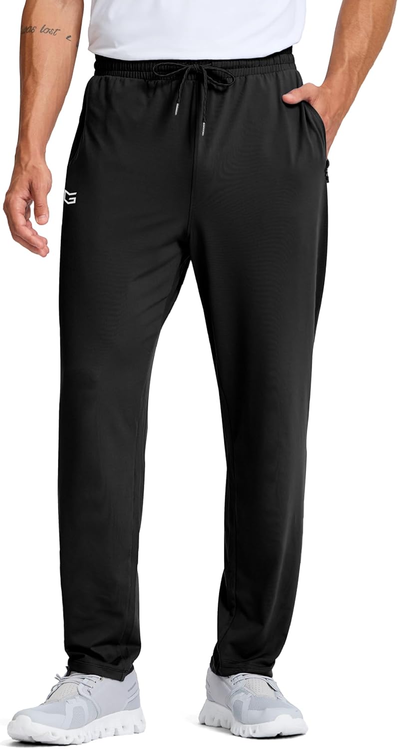 G Gradual Men's Sweatpants with Zipper Pockets Lightweight Athletic Workout Pants Soft Casual Lounge Sweat Pants for Mens