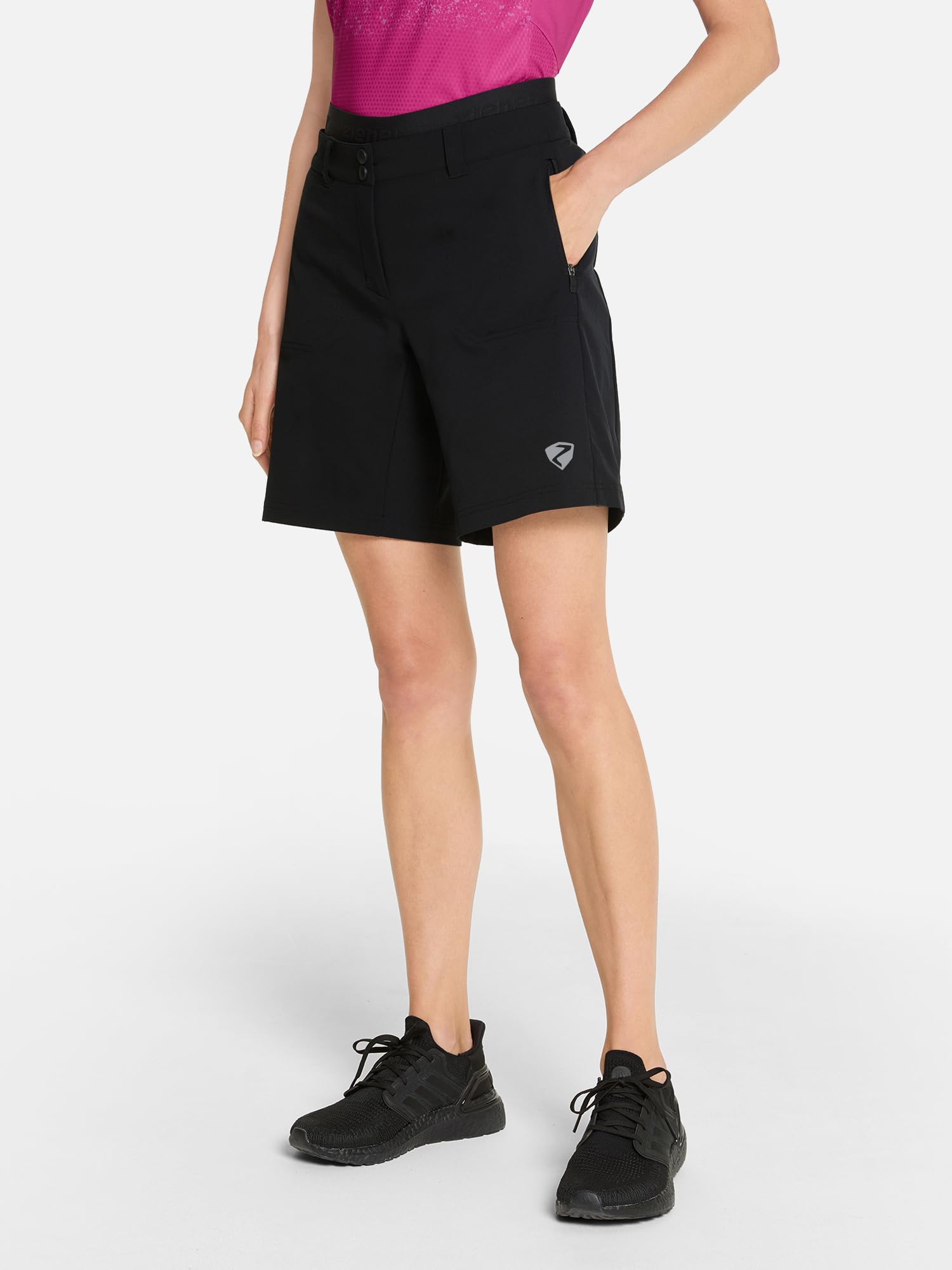 Ziener Nakoa - Pantalones Cortos de Ciclismo para Exteriores, Transpirables, de Secado rápido, elásticos Mujer