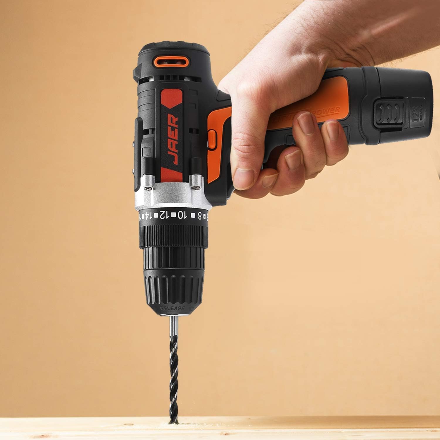 Exсluѕіvе Jaer Cordless Power Drill and Home Tool Kit, Set with 3/8 Inches Keyless Chuck 28 Pcs Screwdriver Bits