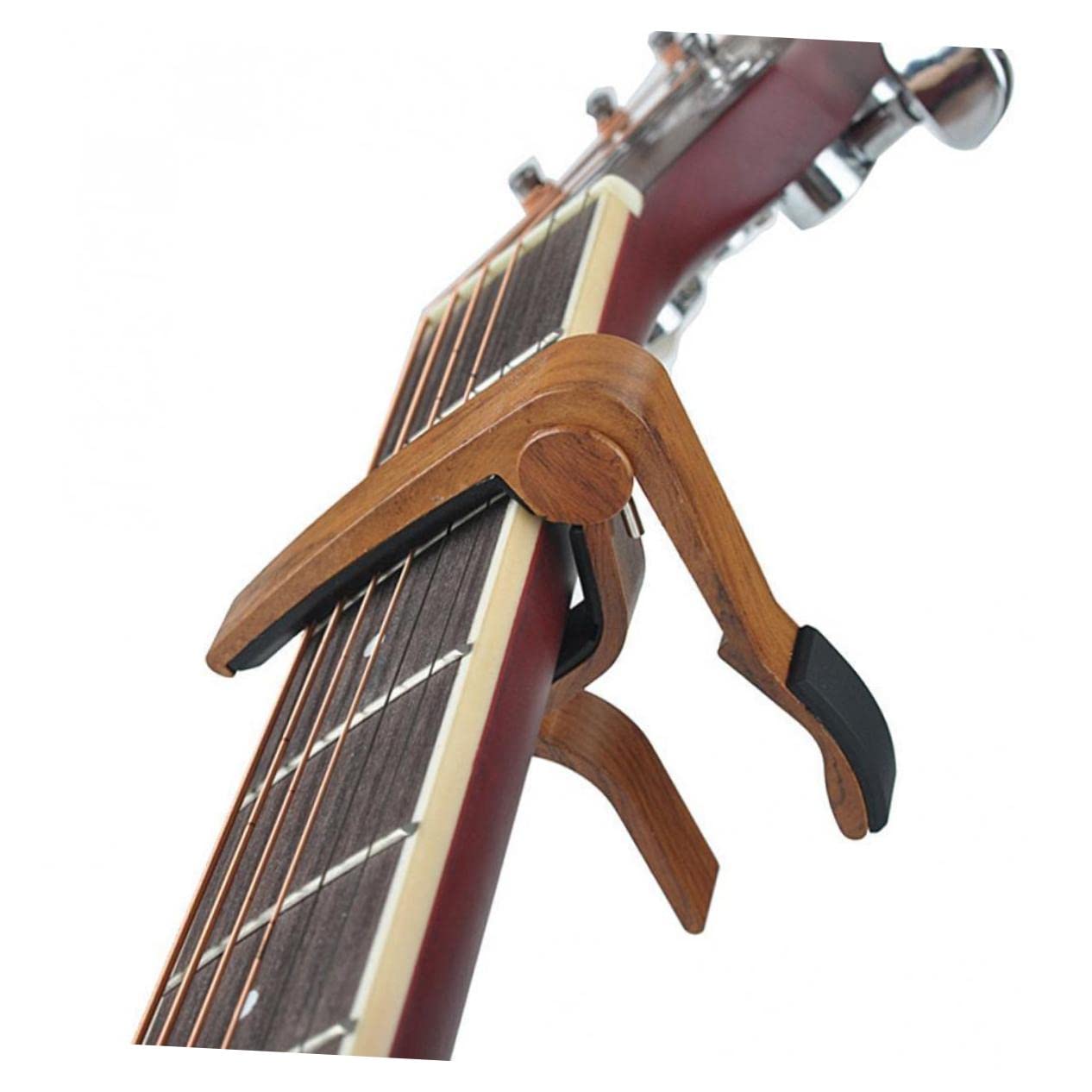 BESPORTBLE Acoustic Guitar Capo Capo with Rose Wooden Grain Design for Electric Acoustic Guitars Easy Stable Performance Stylish Accessory