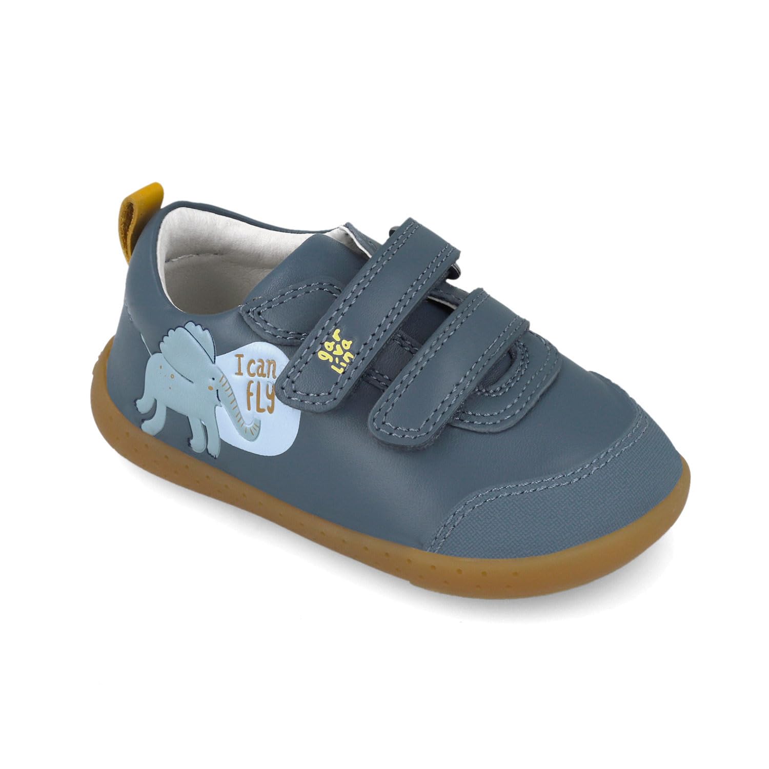 Garvalín Zapato Bebé Niño 251313-A556 | Azul con Elefante I Can Fly | Cierre de Cierre Ajustable | Suela Flexible Antideslizan