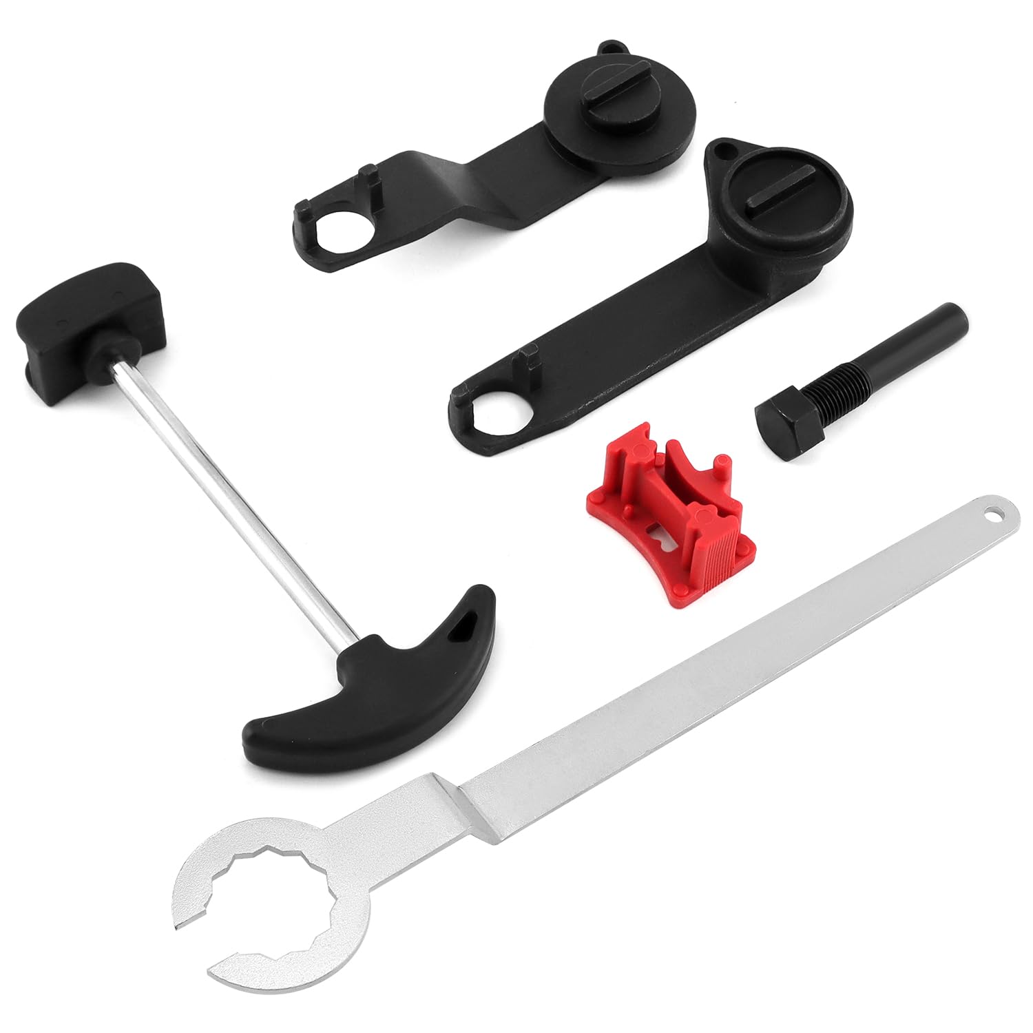 QWORK® Kit Attrezzo Messa in Fase, Strumento di Regolazione del Motore Dell'albero a Camme, Compatibile con Motori Audi A3, Golf 7, VAG EA211 Serie 1.0L 1.2L 1.4T 1.6L FSI TSI TFSI
