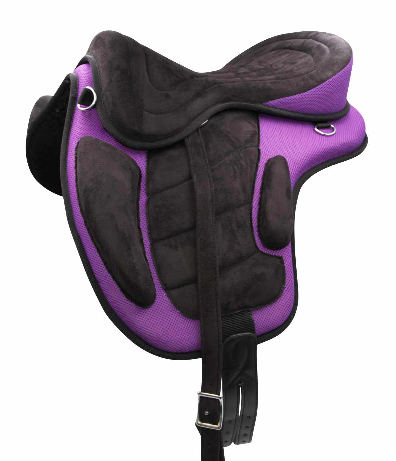 AMKA baumloser Sattel - Set mit Riemen und Gurt leicht und pflegeleicht 12"