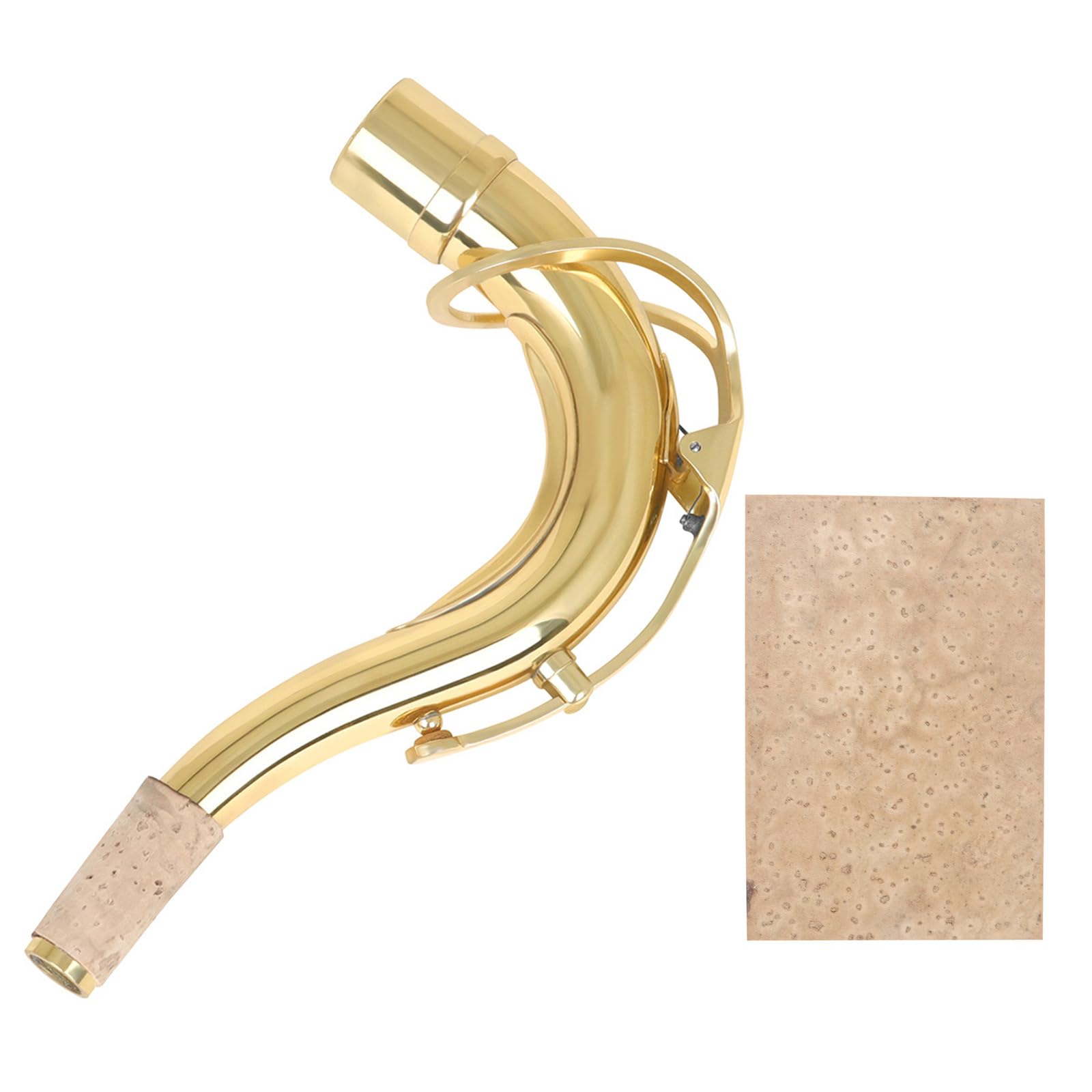 Boquilla de latón de 28 mm para saxofón con corcho suave, perfecto para músicos y estudiantes, para el cuello de saxofón de amigos