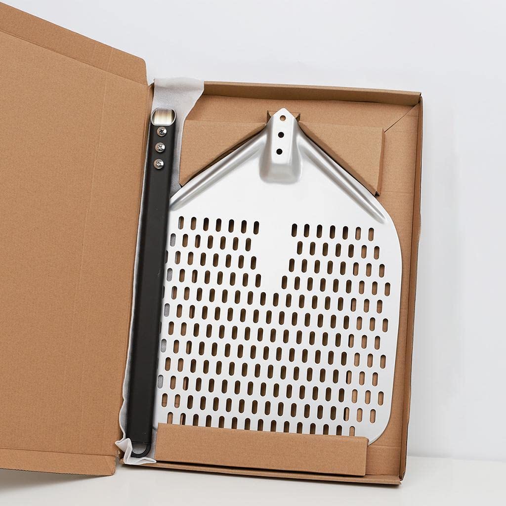 Pala per pizza professionale in alluminio, 12 in 40 cm, manico anodizzato
