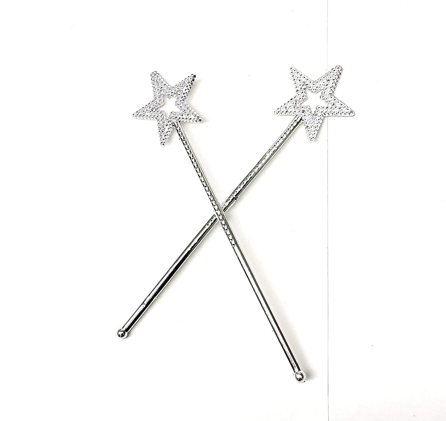 Triplet Jagmoolya Products Girls/Kids Costume Props Star Magic Wand Princess Angel Fairy Wands Sticks Christmas, Birthday Party, Wedding, Halloween, Cosplay 12.5 Inches (Silver) (Pack Of 2) - Plastic (B08QDJB6VP) Amazon Price History, Amazon Price Tracker