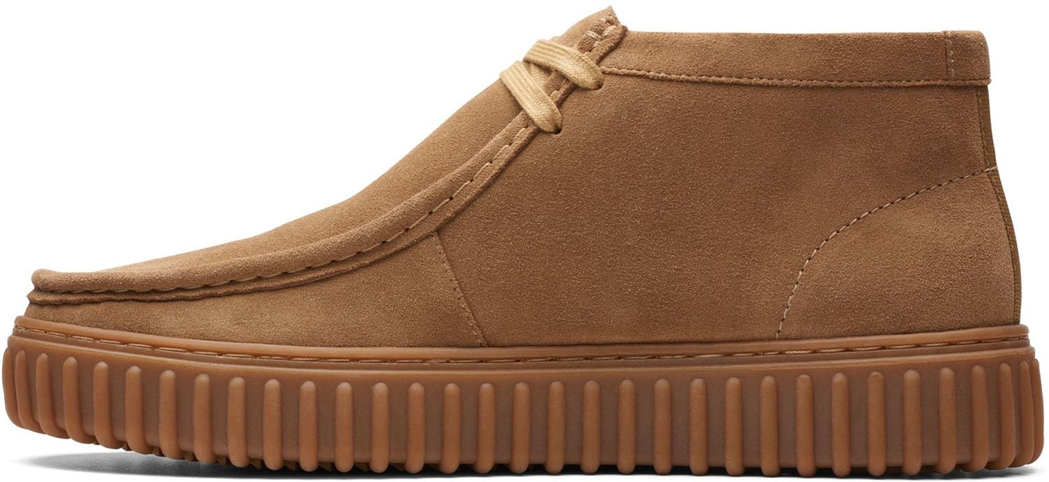 Clarks Torhill Hi Suede Ankle Boots - Dark Sand - Size 9 - Male