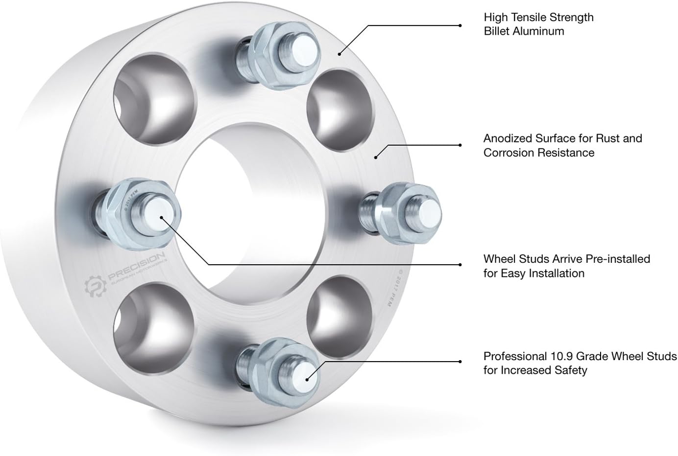 RockTrix 4x4 Wheel Spacers, 2 inch Thick Golf Cart Wheel Spacers Compatible with EZ GO EZGO Club Car, 1/2"x20 Studs Nuts, 4x101.6 to 4x101.6 Silver Adapters, 62mm Hub Bore, Set of 2