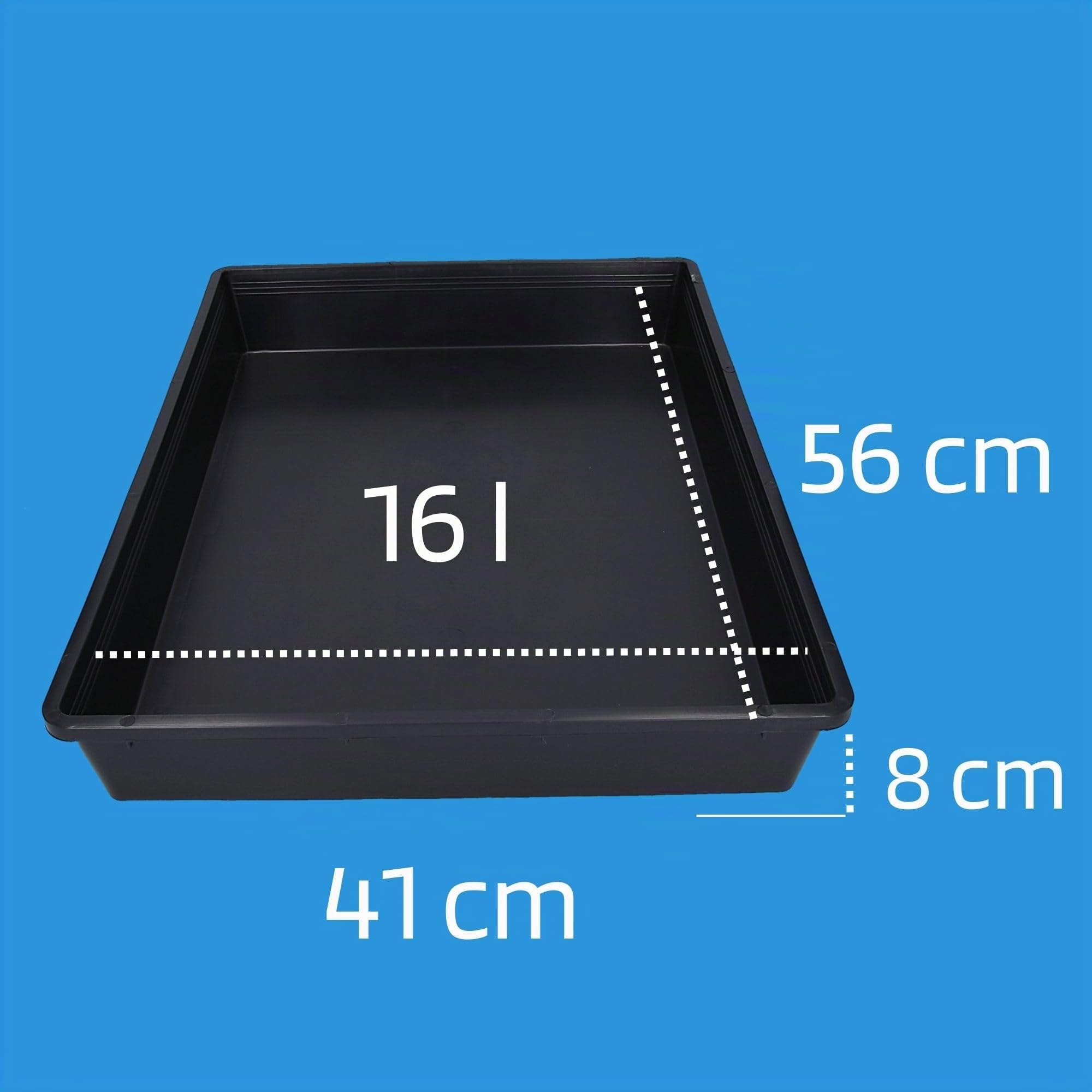 SW-Stahl 07376L Bandeja colectora universal, 56 x 43 x 8,5 cm, gran bandeja de plástico, 16 litros de capacidad, fabricada en Alemania
