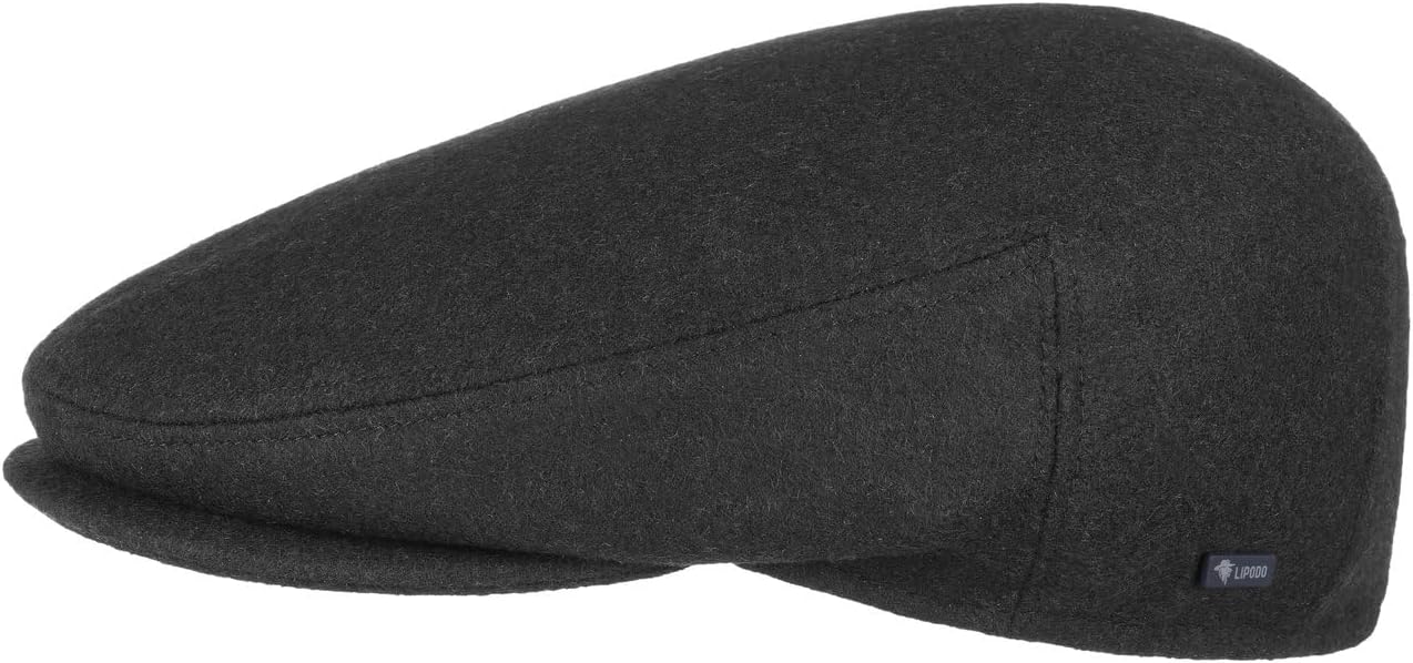 Lipodo Classic Flat Cap Italian-Made Wool Winter Peaked Ivy Cap Men Women