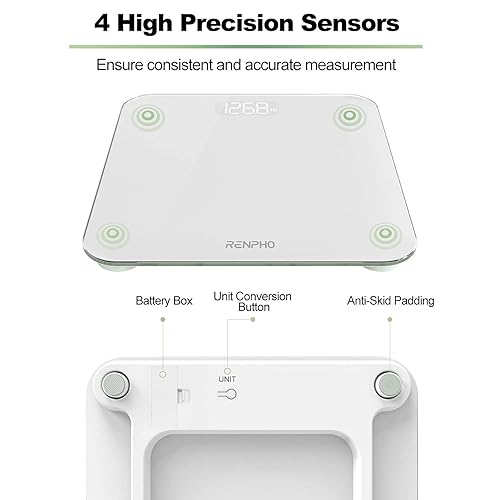 Miniatura 4 de RENPHO Scale for Body Weight, Mechanical Bathroom Weighing Scale, Highly Accurate & Measures Weight up to 400 lb/180kg, Batteries Included,