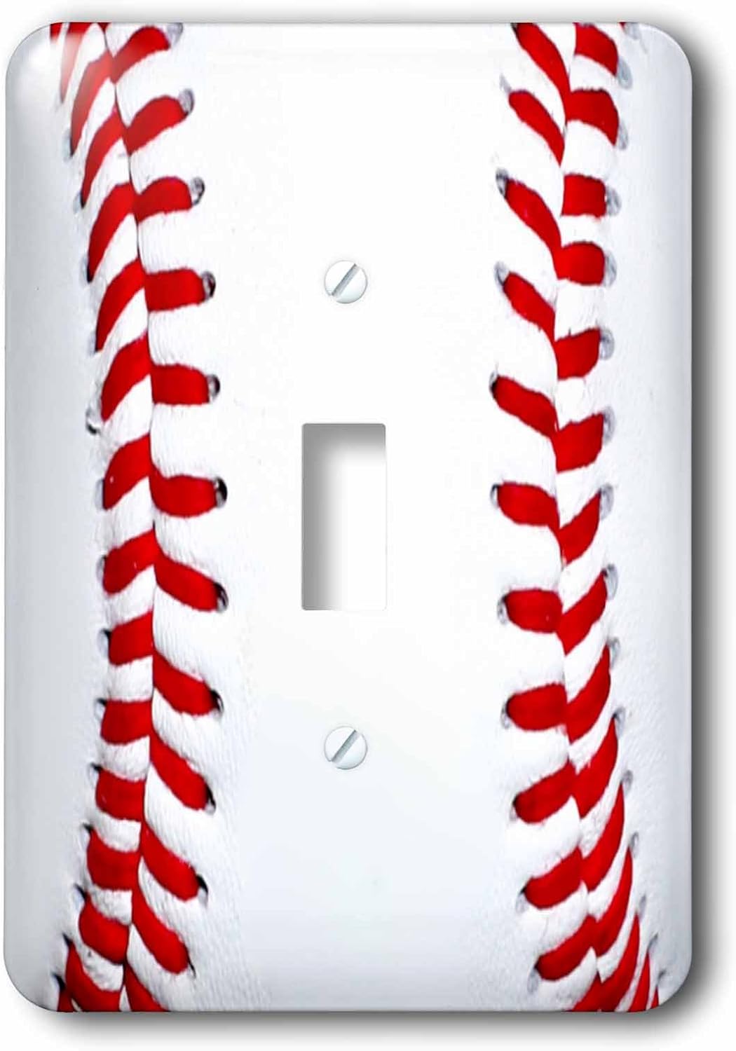 3dRose Baseball Sports Fan Stitches Vertical single toggle switch
