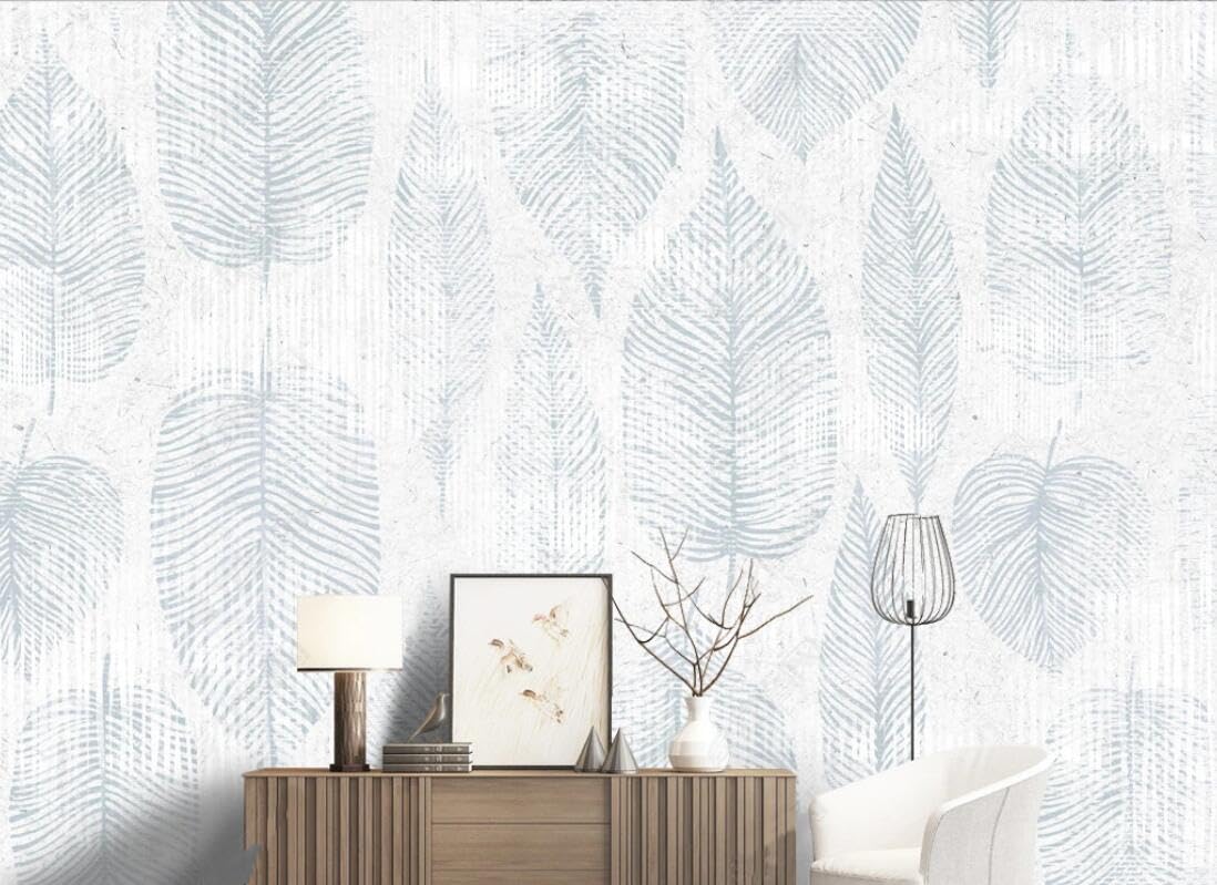 Poster geant mural 3D effet feuilles fraiches pour ambiance zen