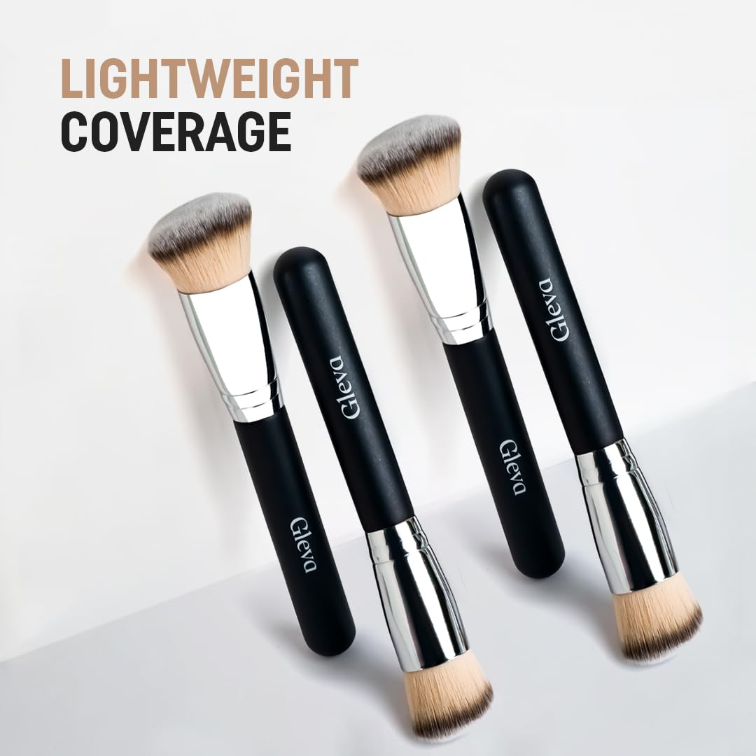 Gleva Angled Foundation Makeup Brush, Contour Brush for Bronzer Liquid Foundation Cream Powder Blending Buffing, Nose Contour Brush, Cream or Flawless Powder Cosmetics Brush - Image 5 thumbnail