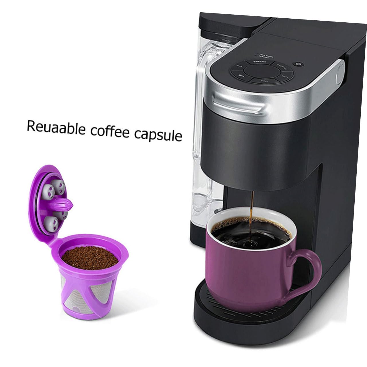 PRETYZOOM 5 Juegos Cápsula De Café Espresso Cesta Taza Filtro De Café Reutilizable Barra De Café Accesorios Café Espresso Concentrado De Café Cápsula Máquina De Café Filtros De 2 piezas * 5