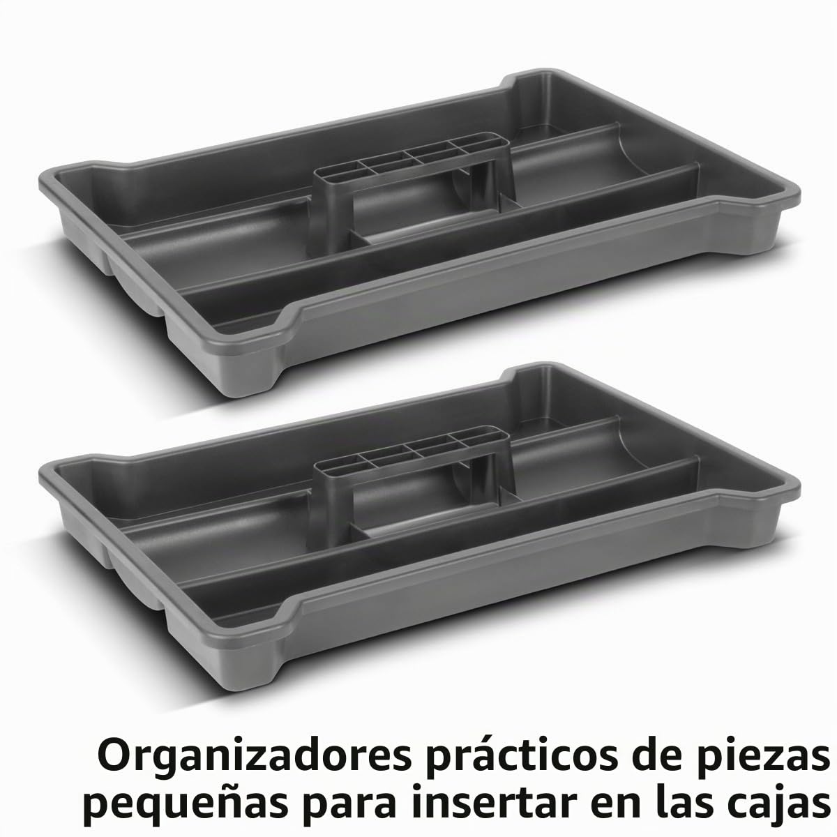 STAHLWERK Carro de herramientas con tres cajas: maletín de herramientas portátil con tabla de ruedas, cierres de metal y gran espacio de almacenamiento, sistema de almacenamiento flexible para taller