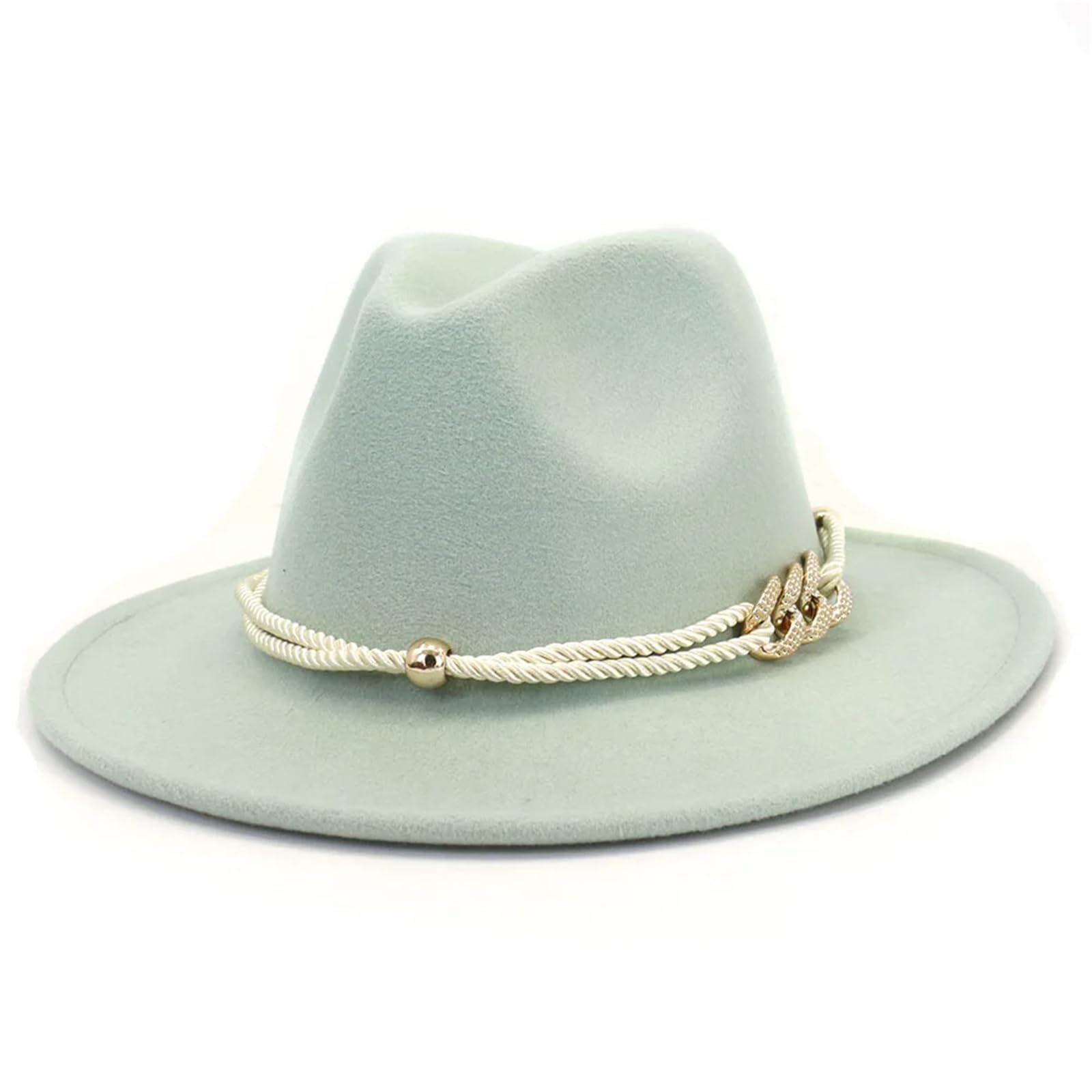 Cappello da donna in feltro Fedoras Autunno Inverno Big Brim Lady Vintage Chiesa Jazz Cappelli