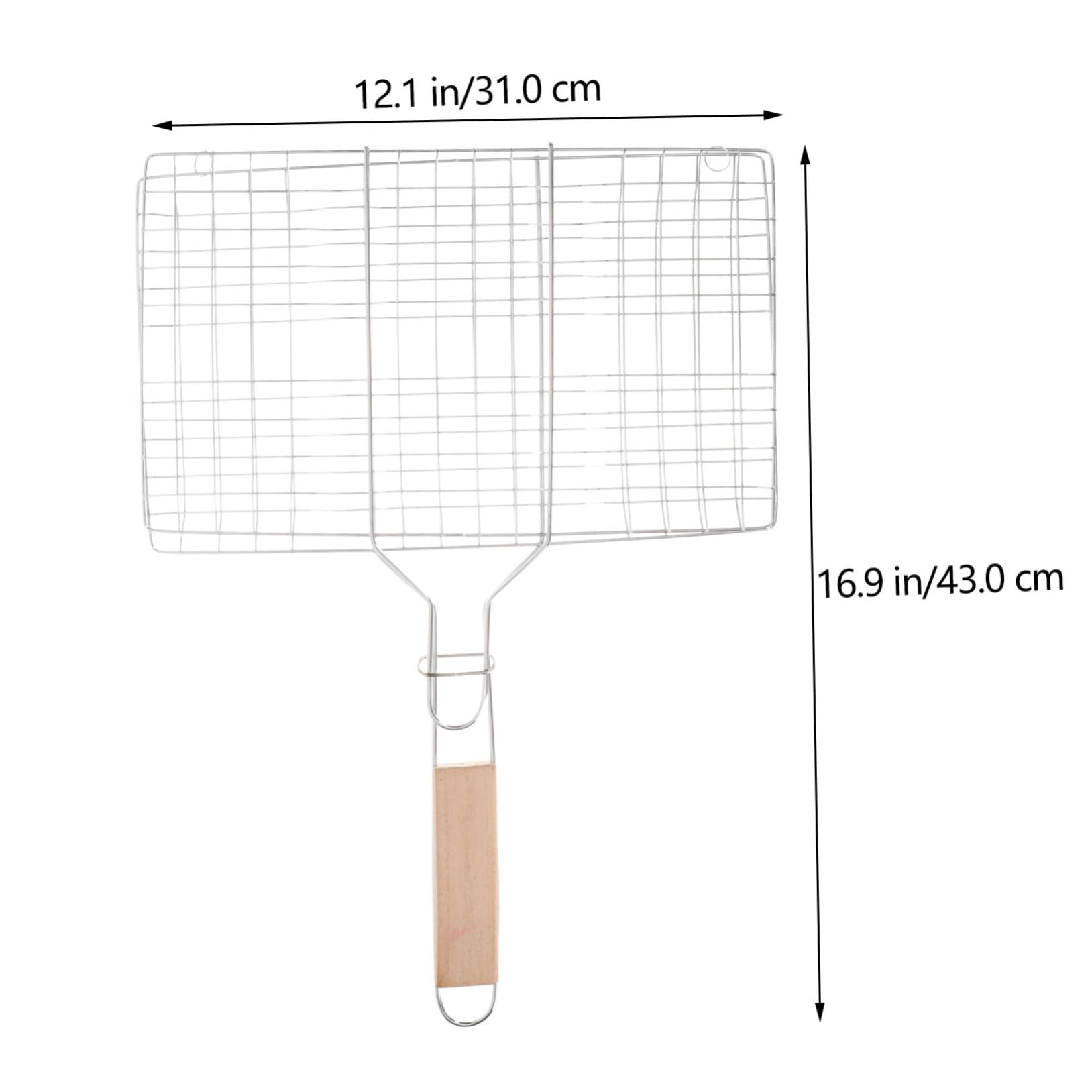 SUPVOX Grill Topper Bbq Grill Basket Set Fish Basket for Grilling Metal Meat Random Color