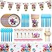 Ksopsdey 48PCS Pocoyo Set di stoviglie di Compleanno per Bambini, Stoviglie Design di Animazione,Piatti, Tazze, tovaglioli, tovaglie, Decorazioni di Compleanno, 6 Persone