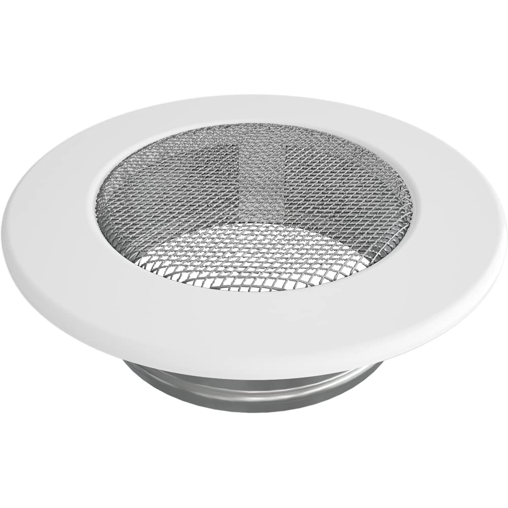 KRATKI griglia di ventilazione AIR 100 x 100 x 4 cm bianco acciaio camino