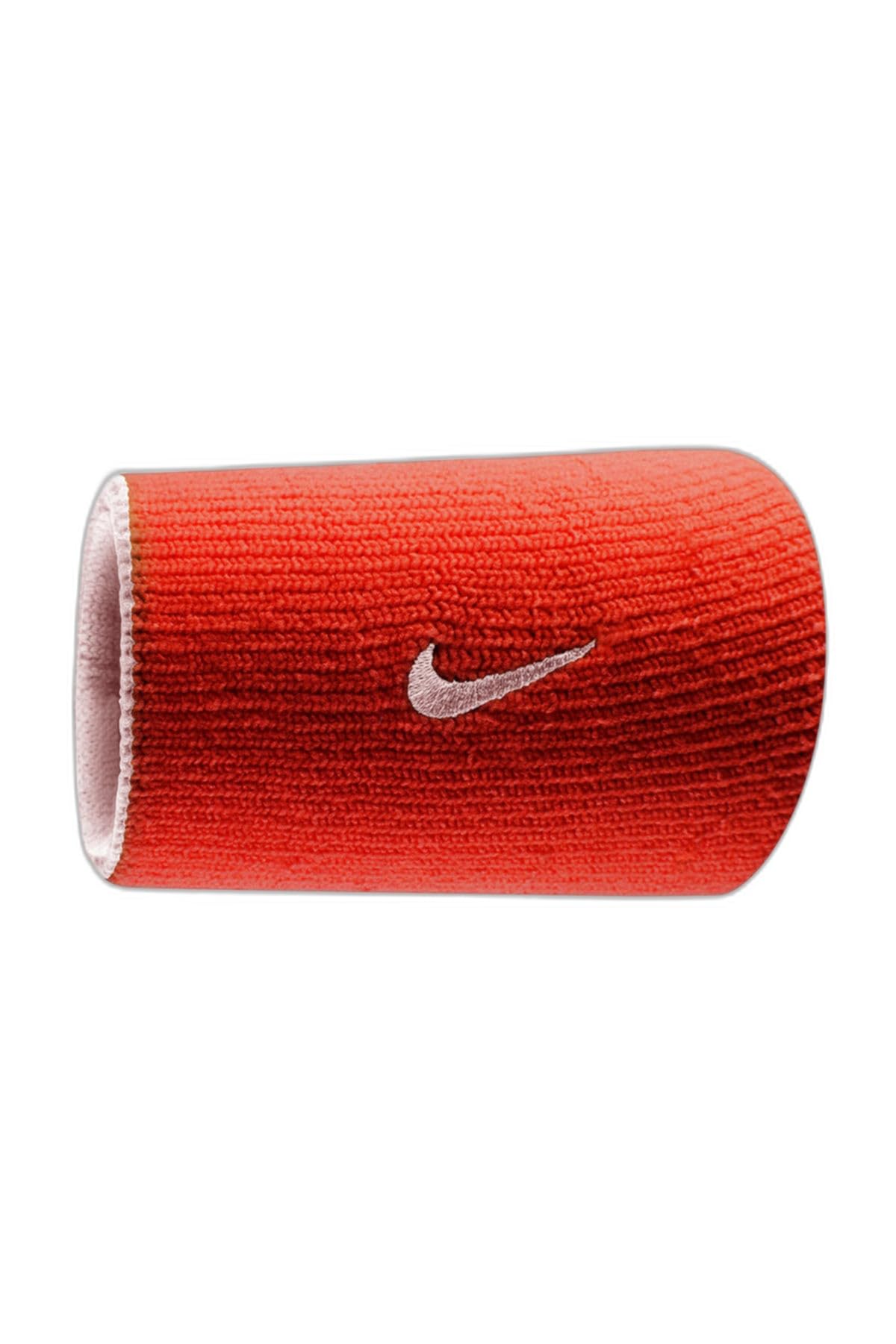 Nike DRIFIT Home &amp; Away DOUBLEWIDE Wristbands- Pack of 2(RED/White)