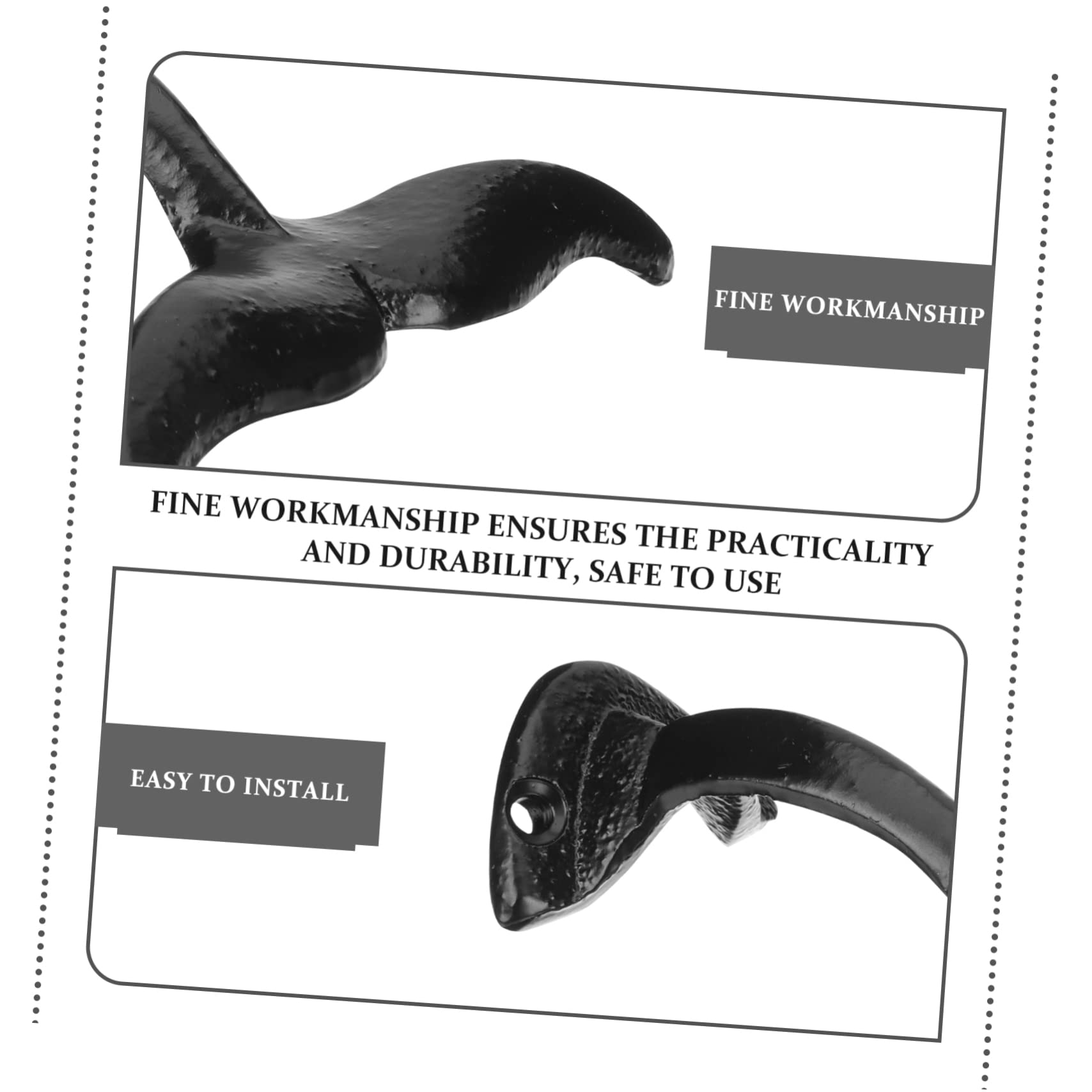 Gancio Da Parete A Forma Di Balena In Ghisa - Appendiabiti Decorativo Resistente Per Cappotti, Cappelli E Asciugamani - Foto 14