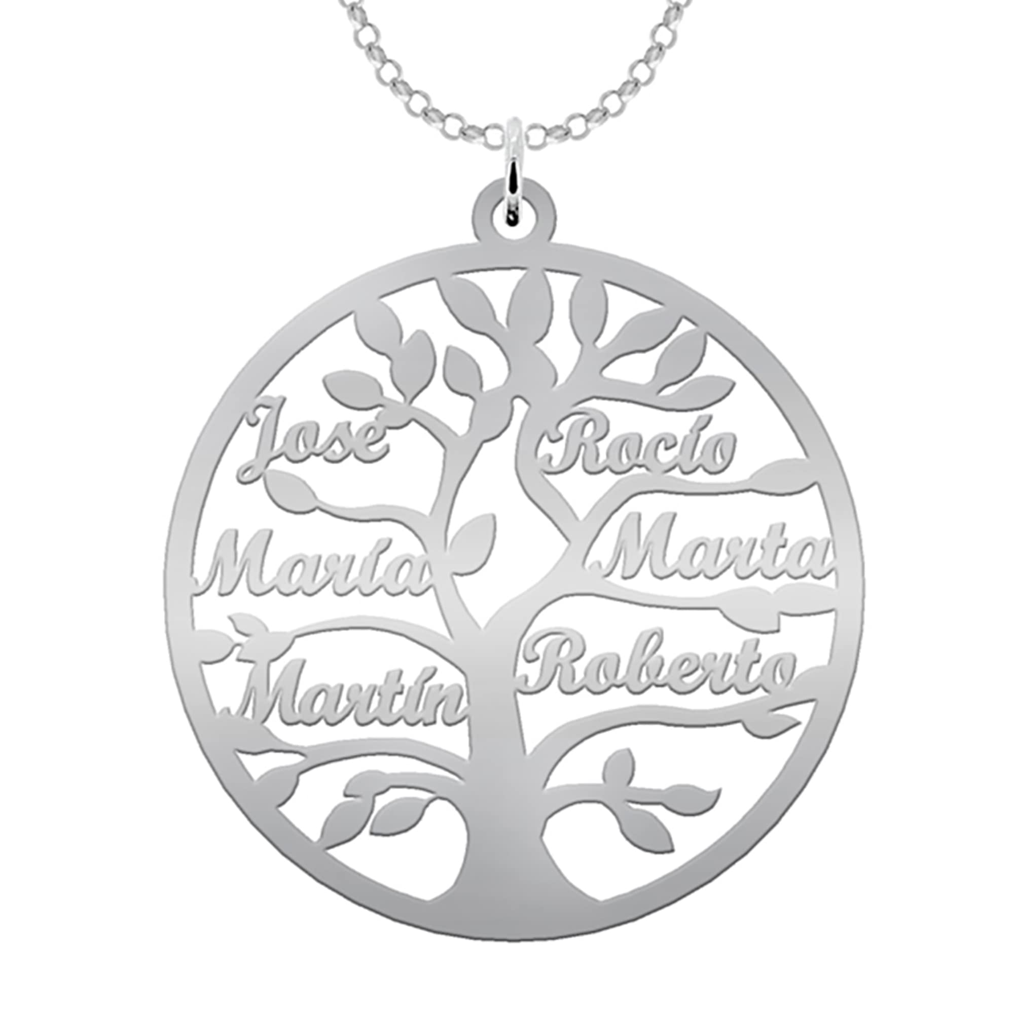 Mi joya personalizada Collar Árbol de la Vida para Mujer Plata de Ley - Colgante Regalo Original para Madres y Abuelas …