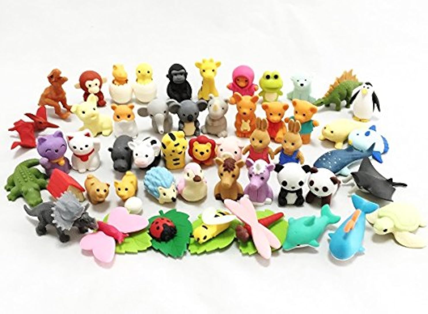 japanese erasers - Animal Collection set of 50 (There are 50 pieces decided/No duplicates)