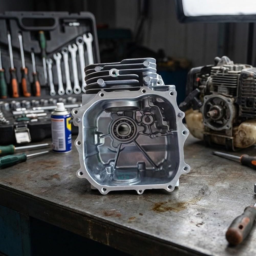 Zoegneer EH09 Bloque de motor del cárter 20F1010901 para EH09 Motor Cortacésped Parte Carcasa de repuesto para equipos de jardín Relia de mantenimiento