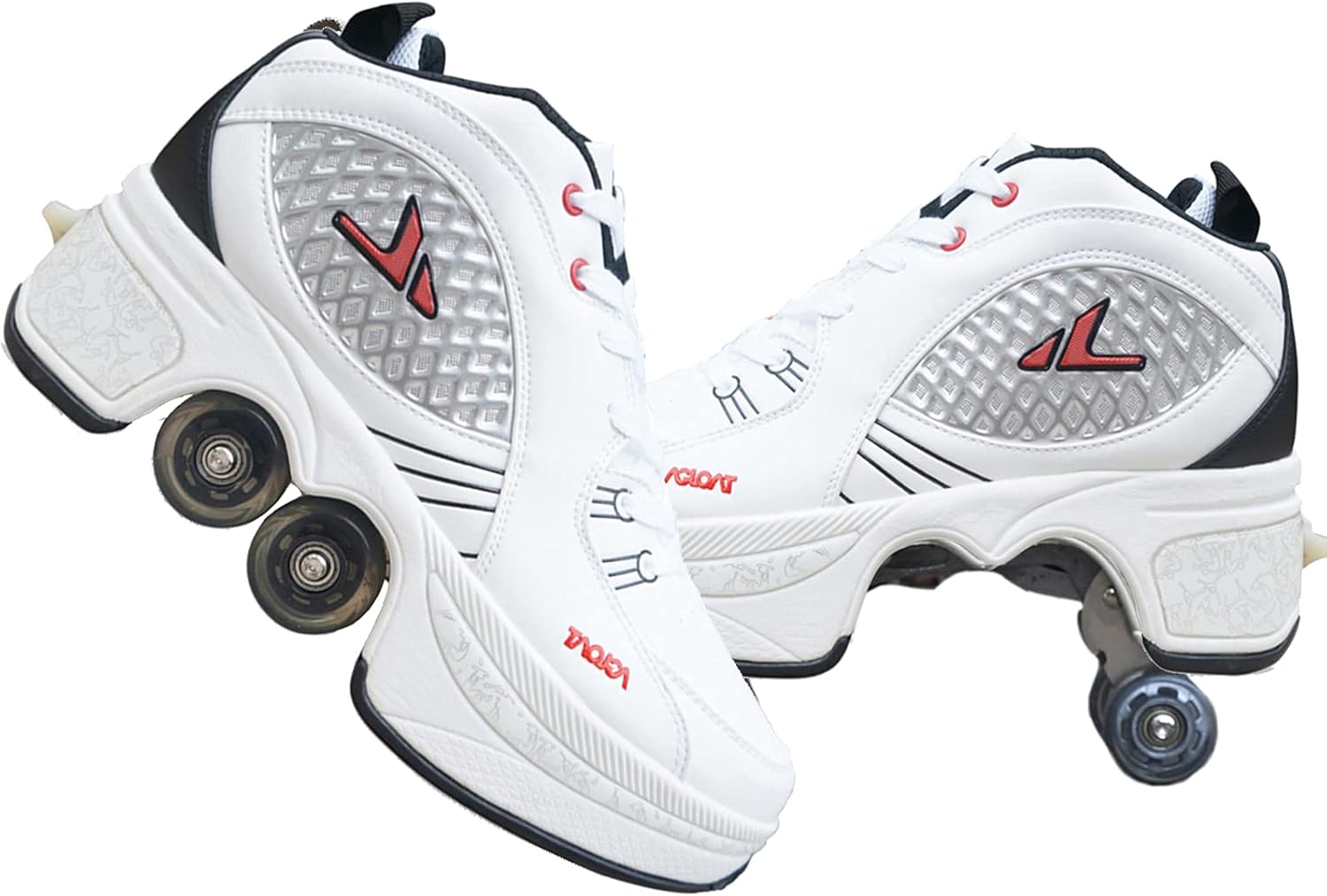 Roller Skates/2 in 1Multifunctional Roller Skates Shoese/Deformation Invisible Roller Skate Automatic Walking Shoes.Suitable for Outdoor Sports Roller Skates for Boys, Girls and Adults