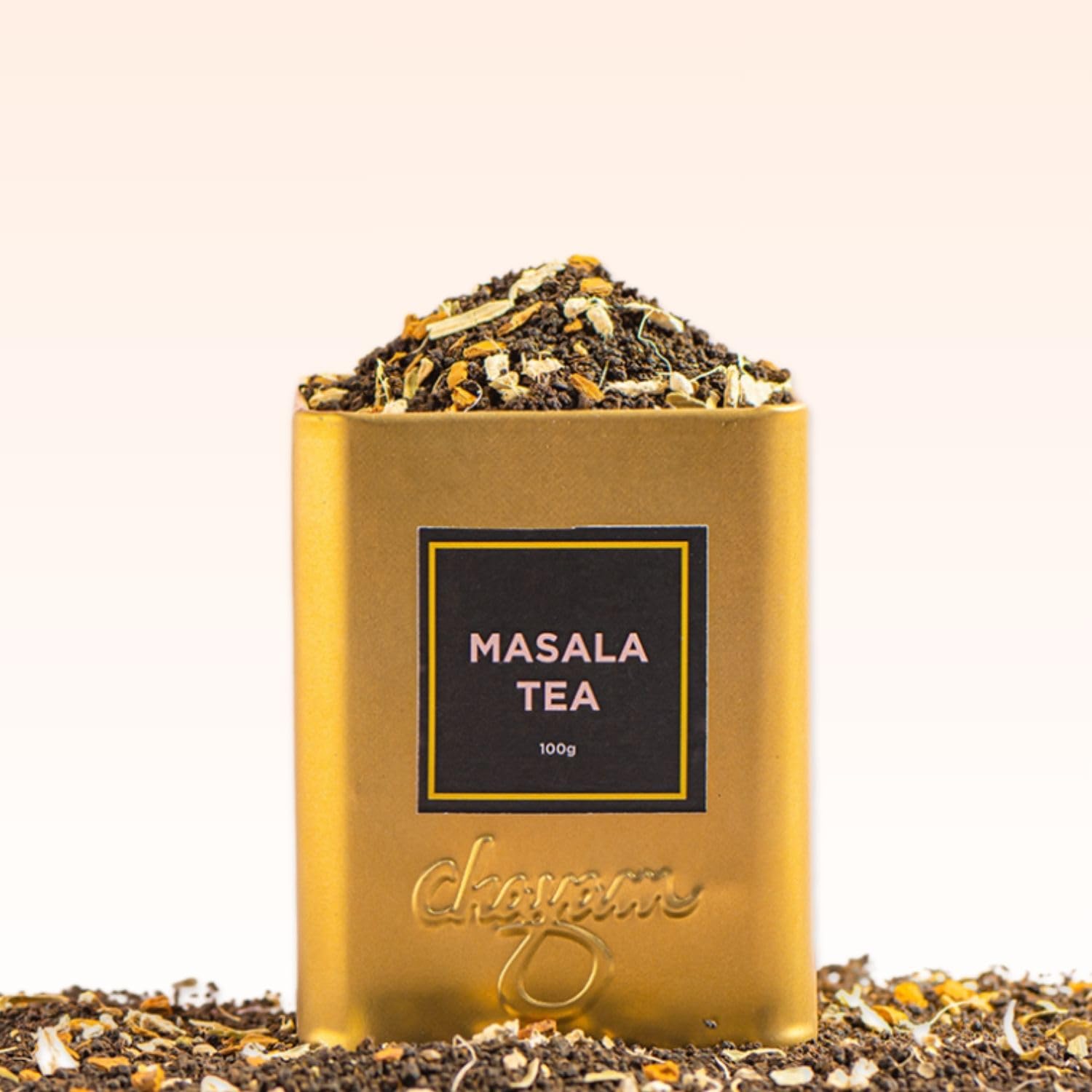 CHAYAM Masala Tea - 100g | Indian Masala Chai with Real Masala - No Added Flavour | Premium Tin Pack for Freshness | Strong Assam CTC Tea with Ginger, Cardamom, Clove, Black Pepper, Cinnamon