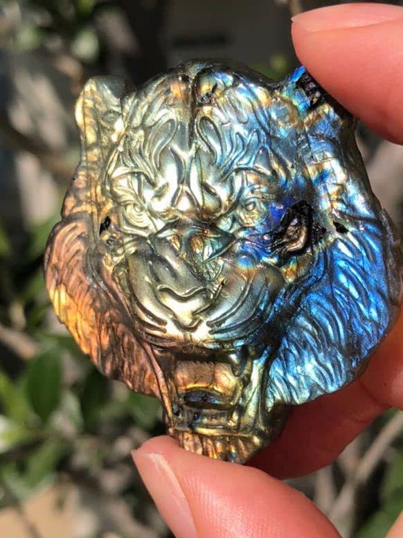 Amazon.co.jp: レア ラブラドライト レインボーシラー タイガー 虎