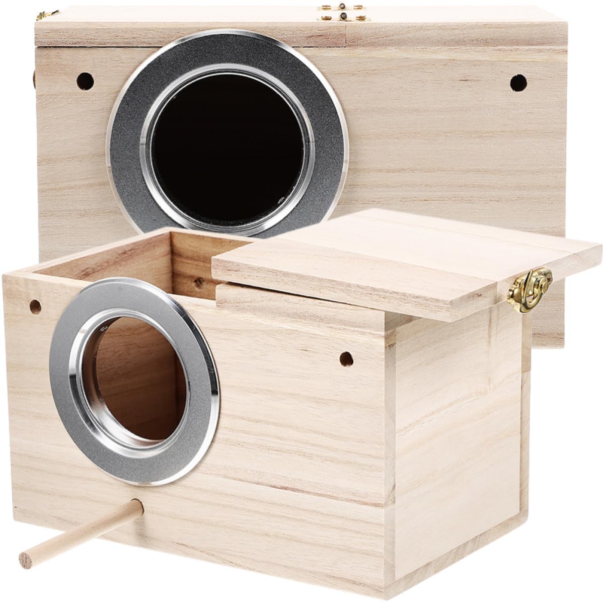 Nichoir en bois lot de 2 pour protéger les familles de petits oiseaux