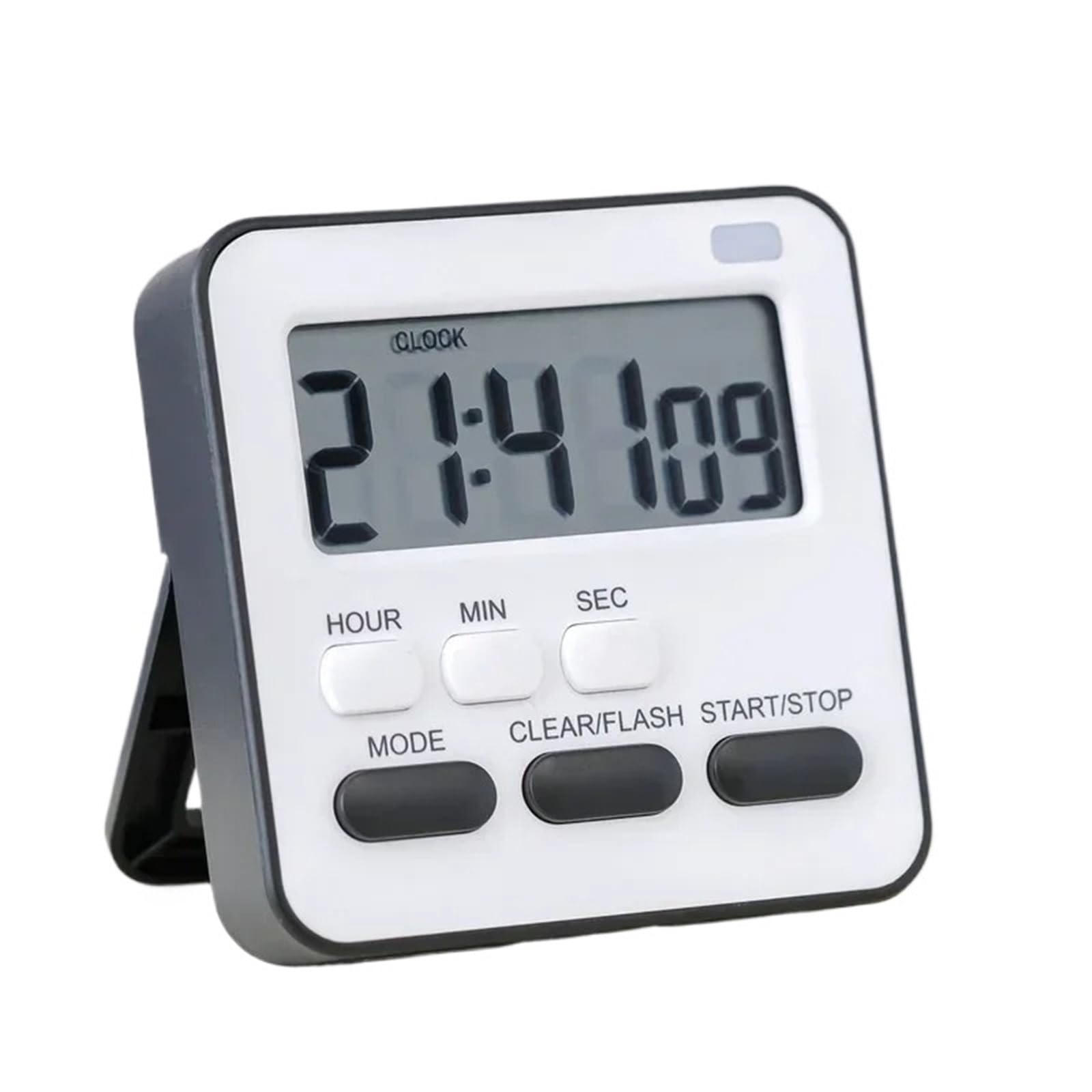 Temporizador, con Temporizador Ligero, Cocina, Juego de Estudio Deportivo con Reloj Despertador magnético Cuenta atrás(Black)