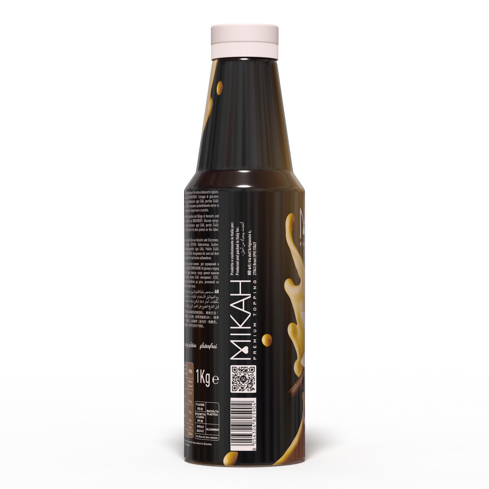 Mikah - Premium Topping - Vanilla (Vaniglia) | Salsa Topping Per Drink e Dessert | Uso Professionale | 1Kg