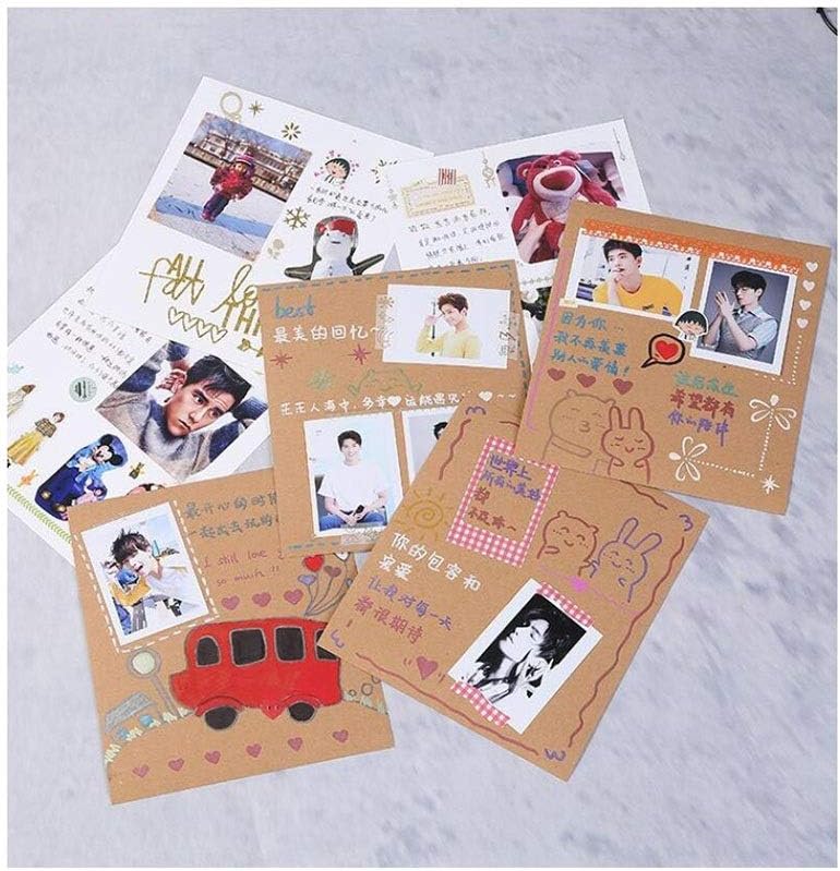 Handmade Photo Album DIY Creative Gift 24.7x24.7x4.7cm LUYIYI (Color: 2 yellow card)