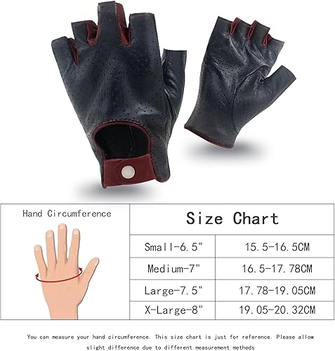 Miniatura 5 de ZLUXURQ Guantes de conducción de piel sin dedos suave y transpirable para mujer, piel de cordero prémium
