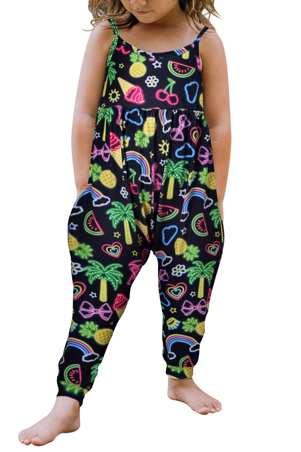 Yousie Toddler Girls Kids Rompers Jumpsuit Summer Spring Outfits 1-8 Years