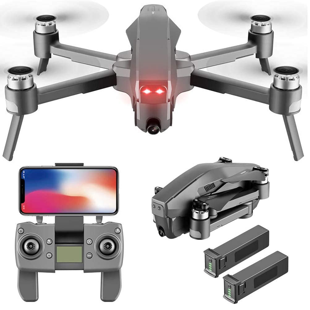 GPS Drone with 4K Camera for Adults RC Drones Quadcopter Head with Shock Absorber 28Mins Flight Time Brushless Motor 120° Wide Angle 90 Adjustable Foldable Drone