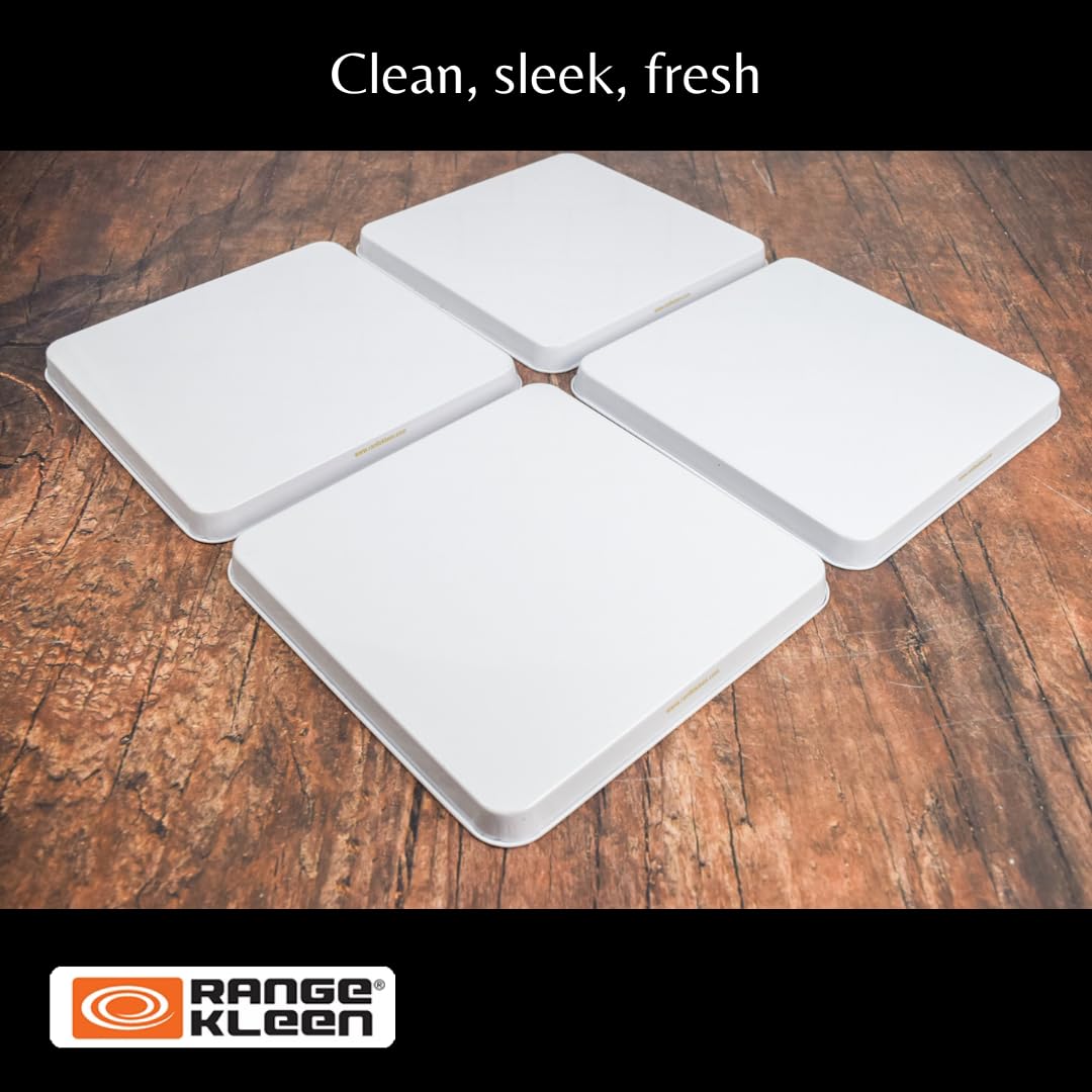 Amazon.com: Range Kleen Stove Burner Covers – 4 White 9.5” Square